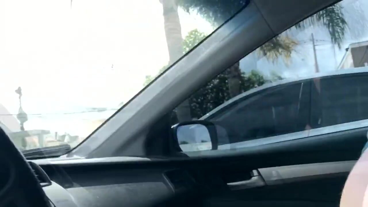 Verklig amatör offentlig sex i bilen nästan fångad Foto